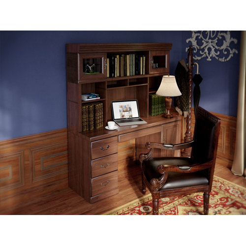 Darby Home Co Clintonville Executive Desk with Hutch & Reviews